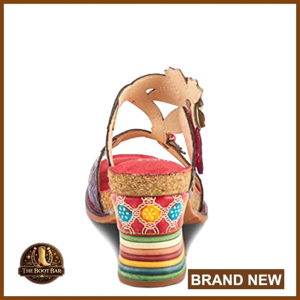 Leather Platform Sandals With Adjustable Strap, F… - image 5